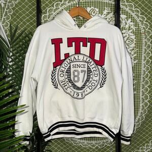 Limited Too Vintage Style Varsity Crest Oversized Hoodie